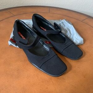Prada Sport Mary Jane Flats